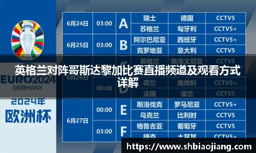 英格兰对阵哥斯达黎加比赛直播频道及观看方式详解